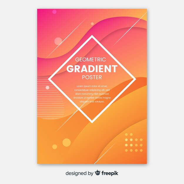 Gradient poster template