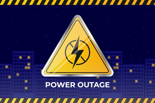 Gradient power outage background