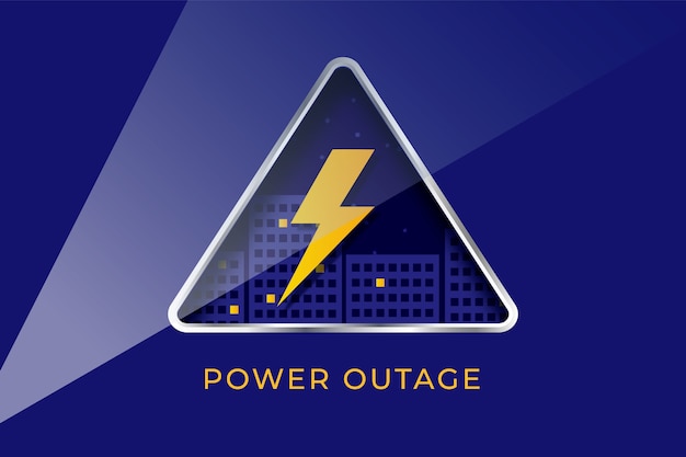 Gradient power outage background