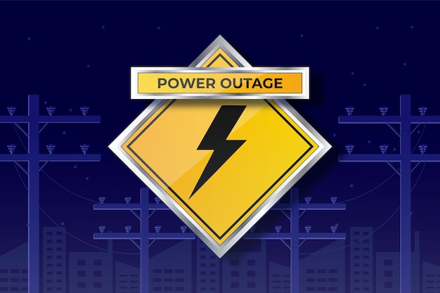 Free vector gradient power outage background