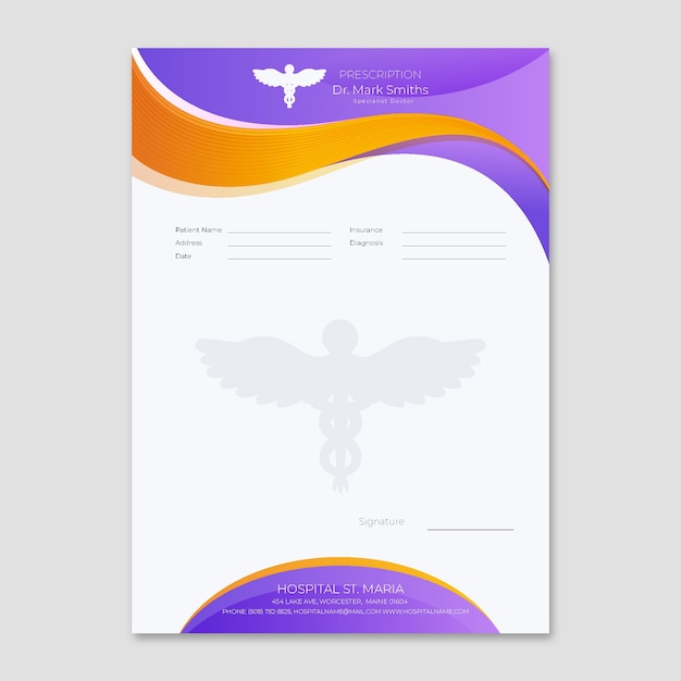 Gradient prescription template