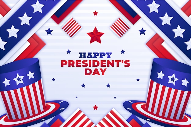 Free vector gradient presidents day background