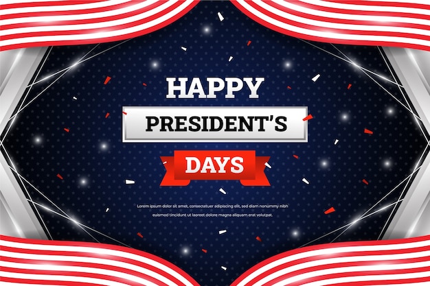 Free vector gradient presidents day background