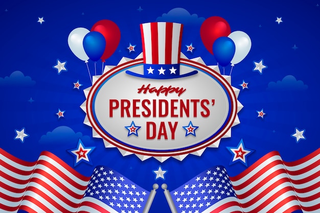 Free vector gradient presidents day background