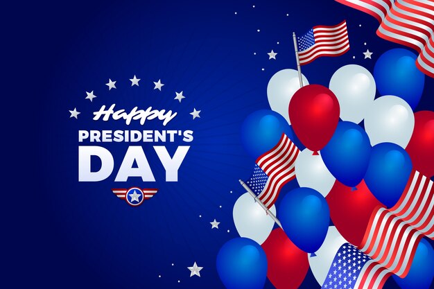 Gradient presidents day background