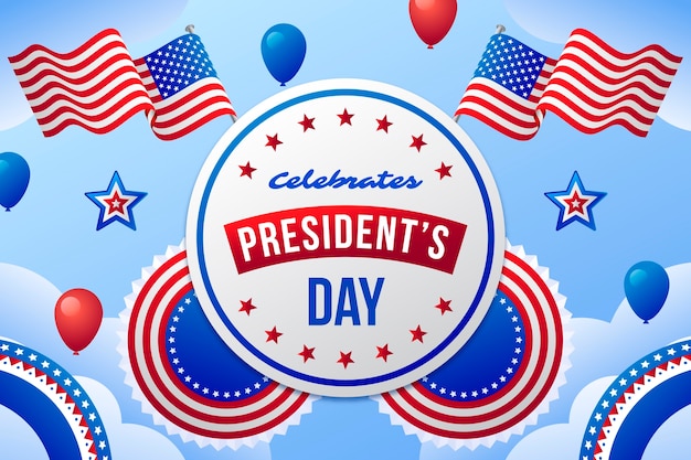 Gradient presidents day background