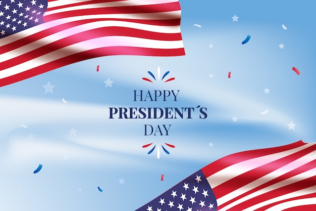 Free vector gradient presidents day background