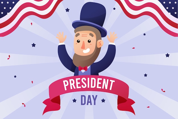 Free vector gradient presidents day background