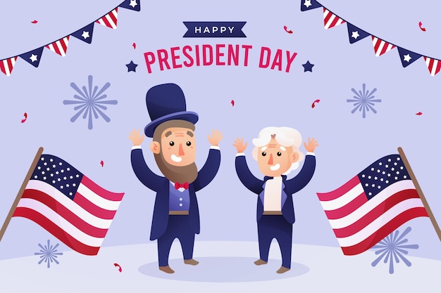 Free vector gradient presidents day background