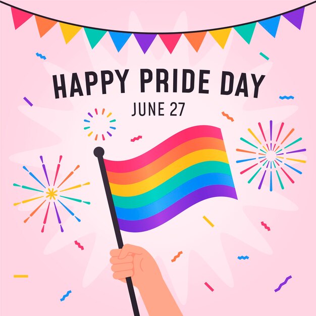 Gradient pride day illustration