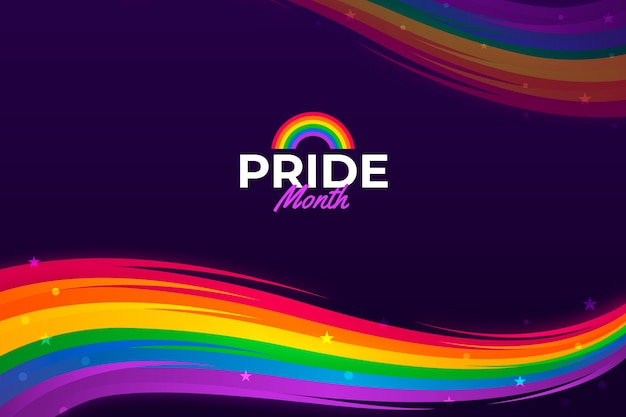 Gradient pride month background