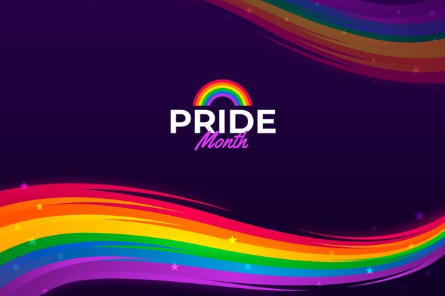 Gradient pride month background