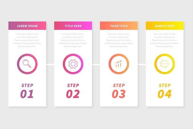 Gradient process infographic