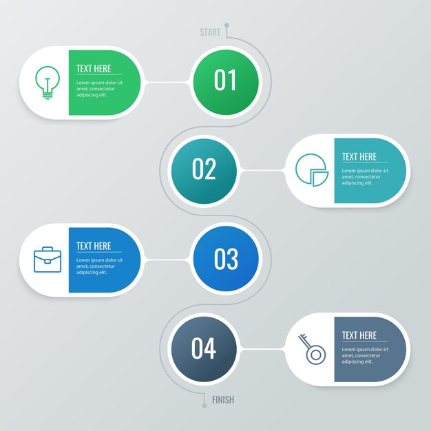 Gradient process infographic