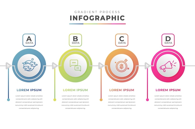 Gradient process infographic