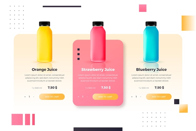 Gradient product card template