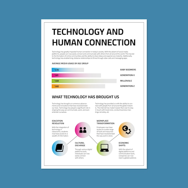 Gradient professional academic research poster