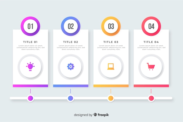 Gradient professional infographic