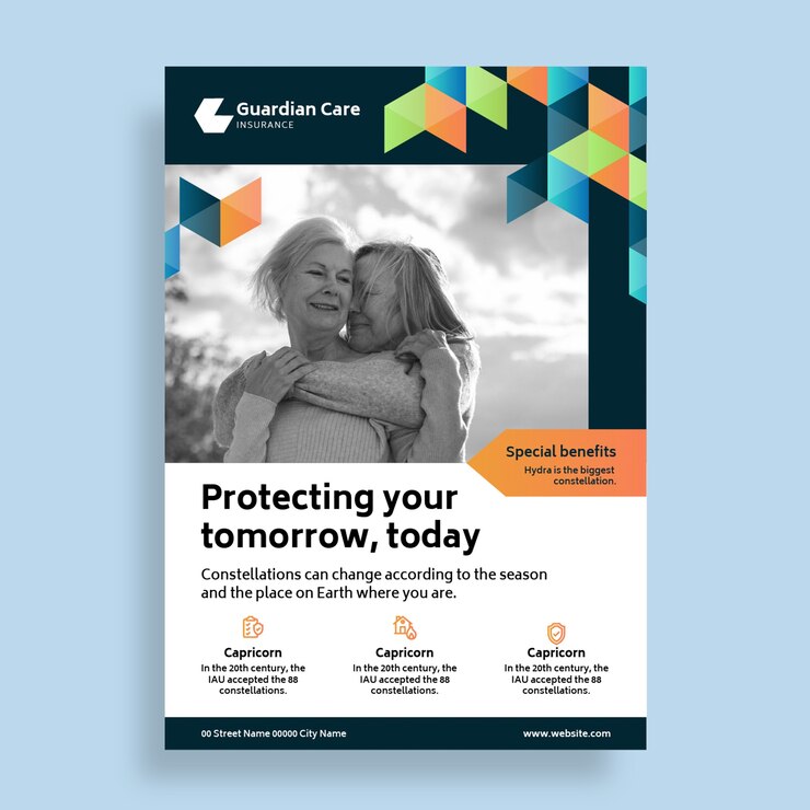 Free Vector gradient professional insurance company flyer