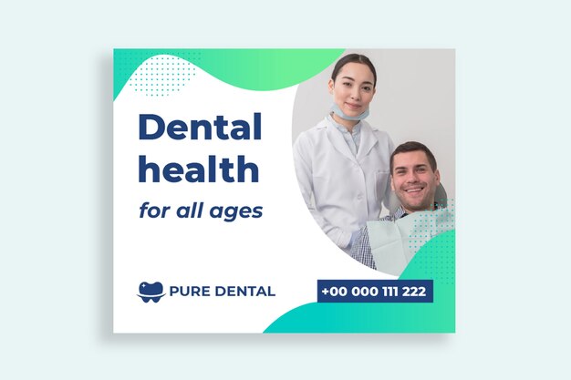 Gradient professional pure dental banner