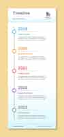 Free vector gradient professional vertical timeline