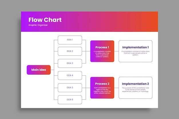 Free vector gradient proffessional graphic organizer infographic template