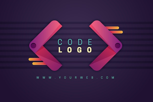 Gradient programming company logo template