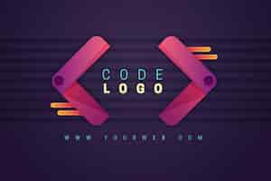 Free vector gradient programming company logo template