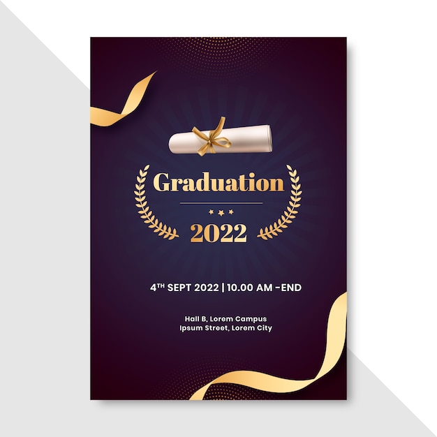 Gradient prom poster template