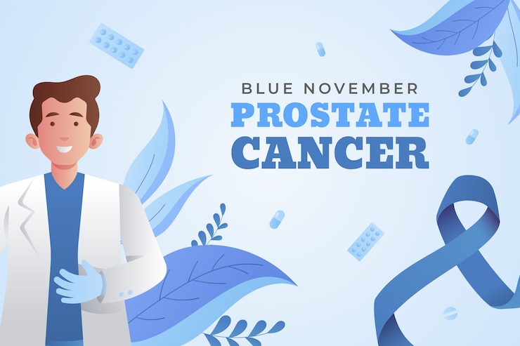 Free Vector gradient prostate cancer awareness month background