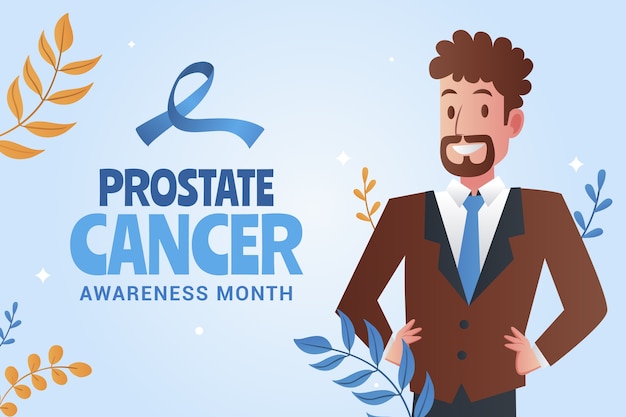 Free vector gradient prostate cancer awareness month background