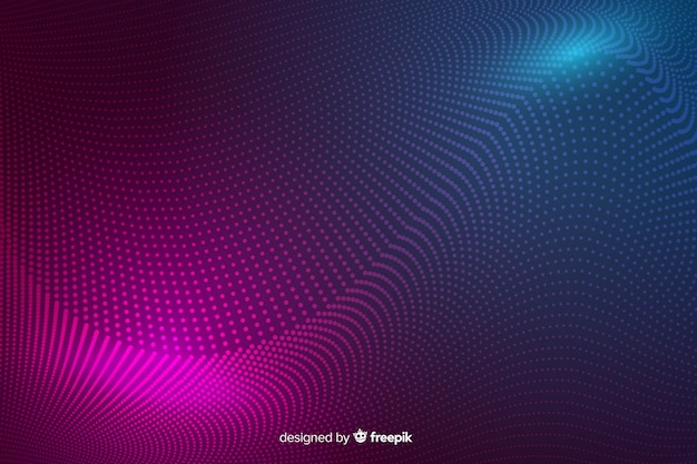 Free vector gradient purple and blue glowing particles