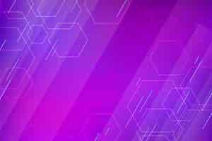 Free vector gradient purple hexagonal background