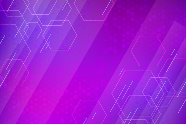 グラデーションの紫色の六角形の背景