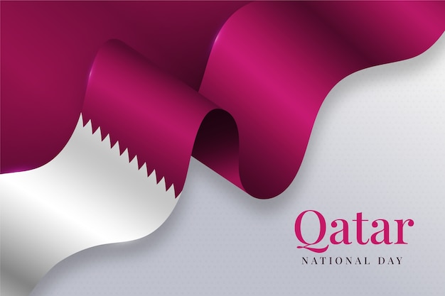 Free vector gradient qatar national day background