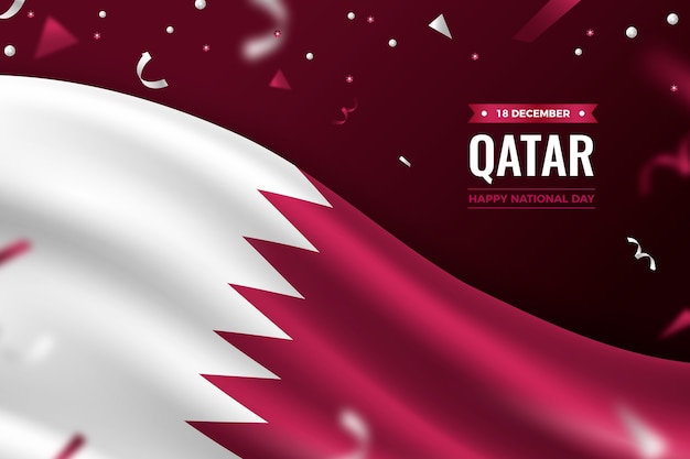 Free vector gradient qatar national day background