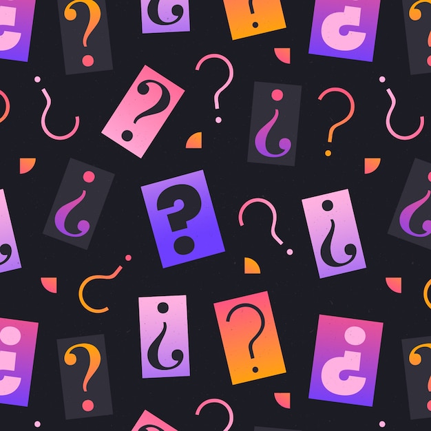 Gradient question mark pattern design