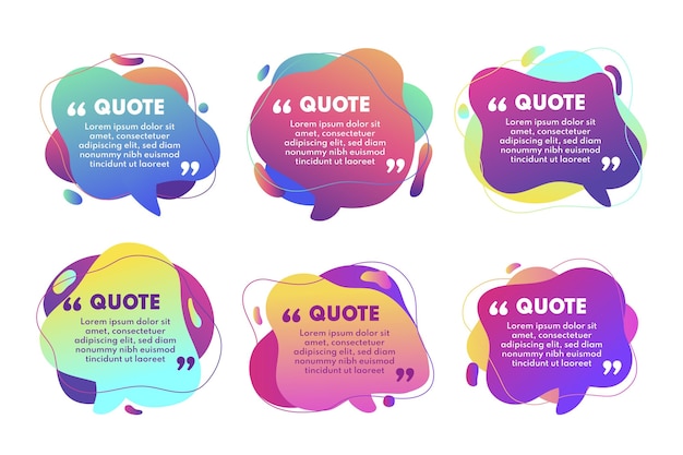 Gradient quote box frame pack