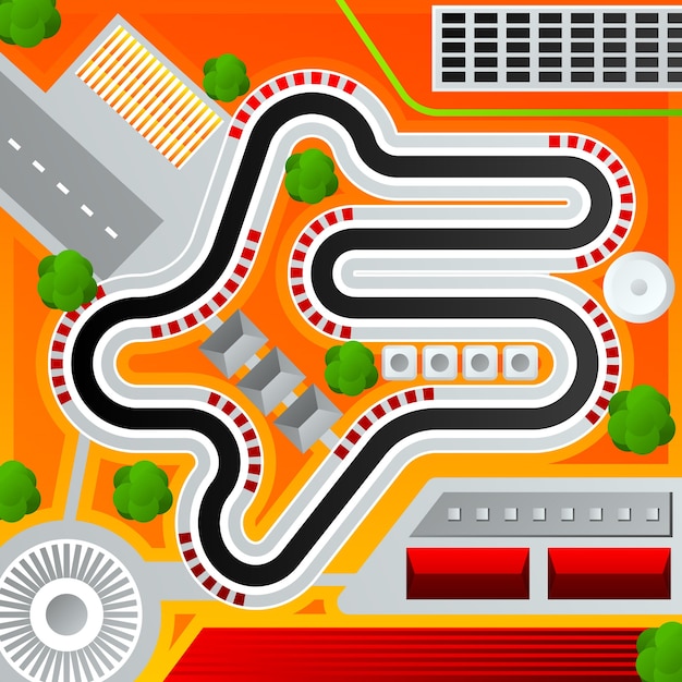 Free vector gradient  race track illustration