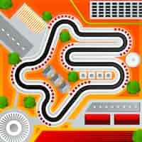 Free vector gradient  race track illustration