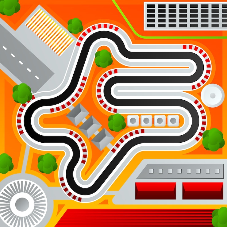 Free Vector gradient  race track illustration