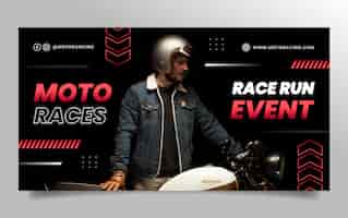 Free vector gradient racing contest facebook posts