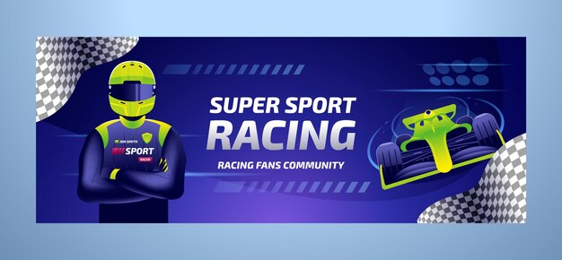 Gradient racing template design