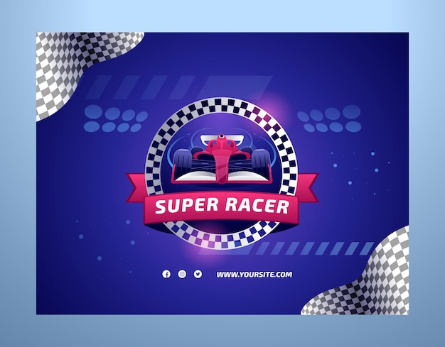 Gradient racing template design