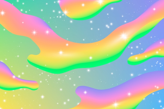 Free vector gradient rainbow glitter background