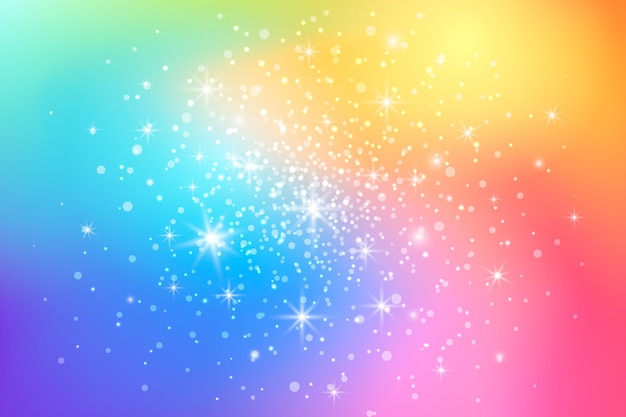 Gradient rainbow glitter background