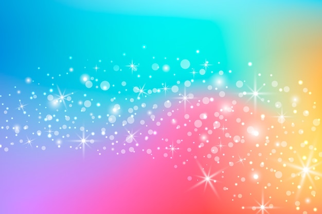 Free vector gradient rainbow glitter background