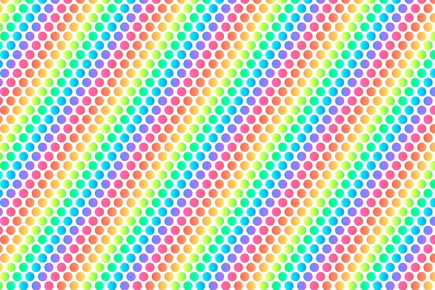 Free vector gradient rainbow polka dot background