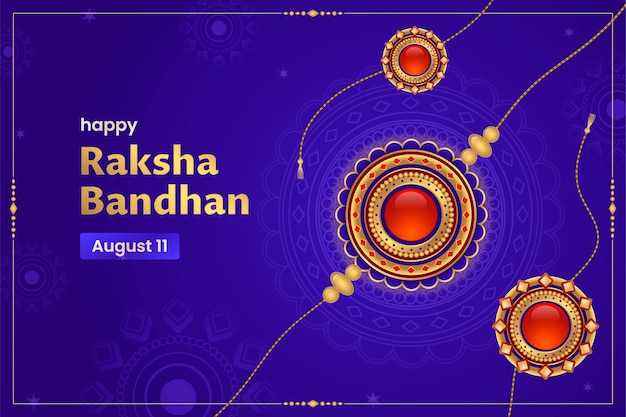 Free vector gradient raksha bandhan background