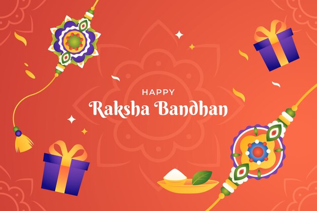 Gradient raksha bandhan background